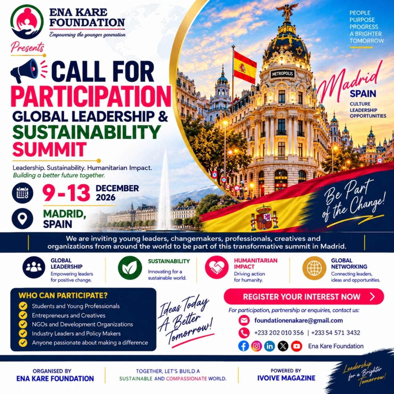 GLOBAL LEADERSHIP & SUSTAINABILITY SUMMIT 2026 — SPAIN DELEGATION
